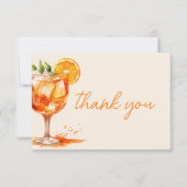 ファーストスプリッツオレンジ ブライダルシャワー サンキューカード (正面)