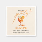 ファーストスプリッツオレンジ ブライダルシャワー スタンダードカクテルナプキン (正面)