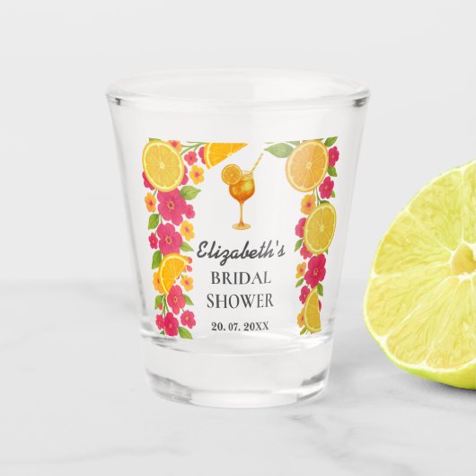 ファーストスプリッツ・シトラスオレンジ ブライダルシャワー 〜初対面の恋 〜 ショットグラス (正面)