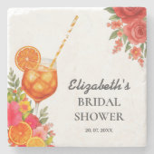 ファーストスプリッツ・シトラスオレンジ ブライダルシャワー 〜初対面の恋 〜 ストーンコースター (正面)