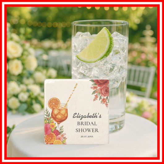 ファーストスプリッツ・シトラスオレンジ ブライダルシャワー 〜初対面の恋 〜 ストーンコースター