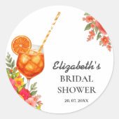 ファーストスプリッツ・シトラスオレンジ ブライダルシャワー 〜初対面の恋 〜 ラウンドシール (正面)