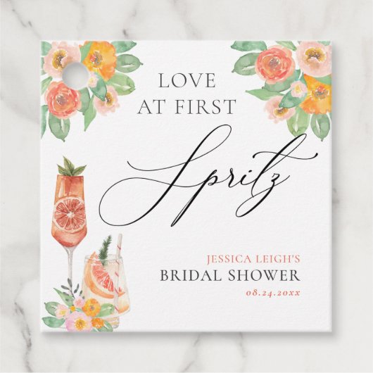 ファーストスプリッツ ブライトカクテル ブライダルシャワー フェイバータグ (正面)