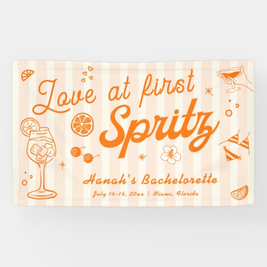 ファーストスプリッツ・ラブ バチェロレッテ歓迎 横断幕 (横)