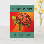 ファーストタートルグリーティングカード カード (黄色い花)