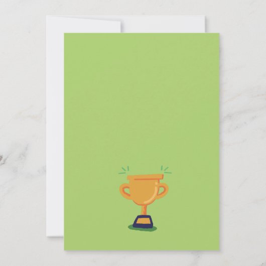 ファーストダウンアメリカンフットボール第1誕生日インビタティ 招待状 (裏面)