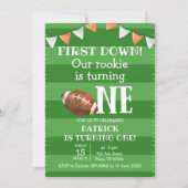 ファーストダウンサッカーファースト誕生日招待状 招待状 (正面)