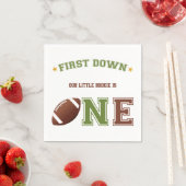 ファーストダウンファースト誕生日フットボール スタンダードカクテルナプキン (インサイチュ)