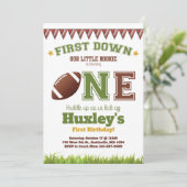 ファーストダウンファースト誕生日フットボール 招待状 (スタンド正面)