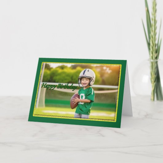 ファーストダウン少年の誕生日カード カード (正面)