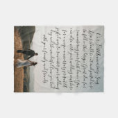 ファーストダンスソング歌詞アニバーサリーギフト誓い写真 フリースブランケット (正面(横))