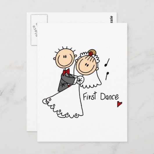 ファーストダン結婚スTシャツとギフト ポストカード (正面/裏面)