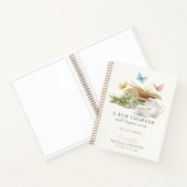 ファーストチャプターブックティーブライダルシャワーゲストブック ノートブック (内部)