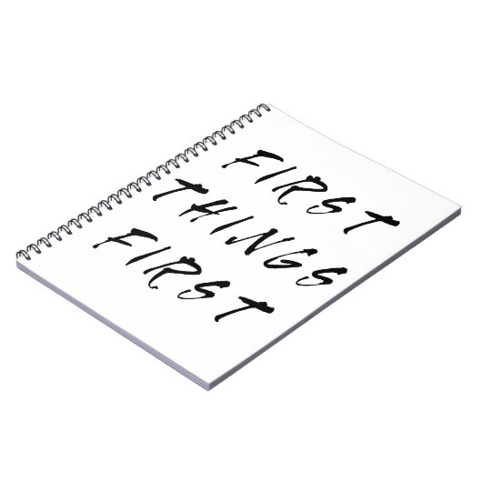 ファーストツファーストスローガン引用文手書きスタイル ノートブック (左側)