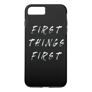 ファーストツファーストスローガン引用文手書きスタイル iPhone 8 PLUS/7 PLUSケース