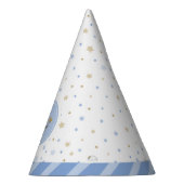 ファーストティースホワイトブルーボーイパーティー帽子 パーティーハット (右)