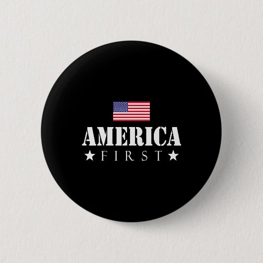 ファーストトランプ2024アメリカ初 缶バッジ (正面)