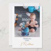 ファーストトリッのまわりにプサン1st誕生日サンキューカード 招待状 (裏面)