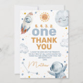 ファーストトリッのまわりにプサン1st誕生日サンキューカード 招待状 (正面)