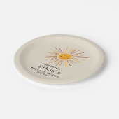 ファーストトリッのまわりにプザサンカスタム1stバースデーボホ ペーパープレート (アングル)