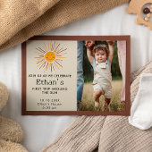 ファーストトリッのまわりにプザサンカスタム1stバースデーボホ 招待状