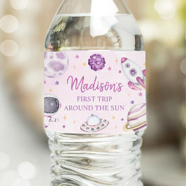 ファーストトリッのまわりにプザサンガール宇宙1st誕生日 ペットボトルラベル