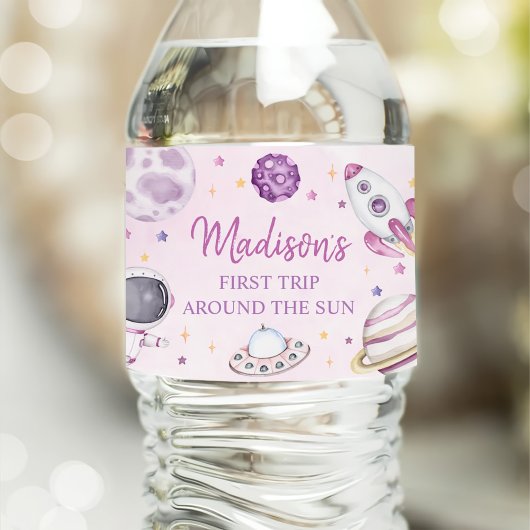 ファーストトリッのまわりにプザサンガール宇宙1st誕生日 ペットボトルラベル