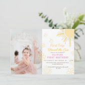 ファーストトリッのまわりにプザサンファースト女子誕生日 招待状 (スタンド正面)