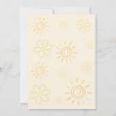 ファーストトリッのまわりにプザサンファースト女子誕生日 招待状 (裏面)