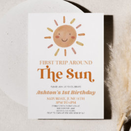 ファーストトリッのまわりにプザサンボホ1歳パーティー 招待状