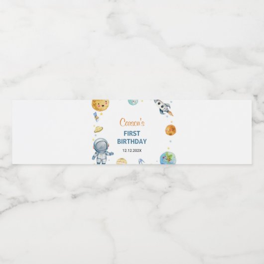 ファーストトリッのまわりにプザサン誕生日ウォーターボトルラ ペットボトルラベル (シングルラベル)