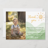 ファーストトリップのまわりにサンサンキューカード1st誕生日 サンキューカード (正面)