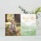 ファーストトリップのまわりにサンサンキューカード1st誕生日 サンキューカード (スタンド正面)