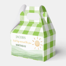 ファーストトリップのまわりにサンフェイスボックス誕生日パーティー フェイバーボックス