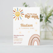 ファーストトリップのまわりにサンボホレインボー1st誕生日 招待状 (スタンド正面)