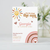 ファーストトリップのまわりにサンボホレインボー1st誕生日 招待状 (スタンド正面)