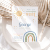 ファーストトリップのまわりにサンボーイレインボー1st誕生日 招待状