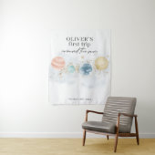 ファーストトリップのまわりにサン宇宙1stバースデーバナー タペストリー (インサイチュ)