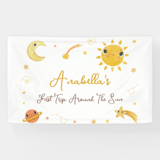 ファーストトリップのまわりにサン誕生日バナー 横断幕 (横)