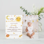 ファーストトリップのまわりにサン誕生日フォト招待状 サンキューカード (スタンド正面)