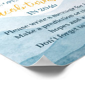 ファーストトリップのまわりにサン誕生日時間カプセル標識 ポスター (角)