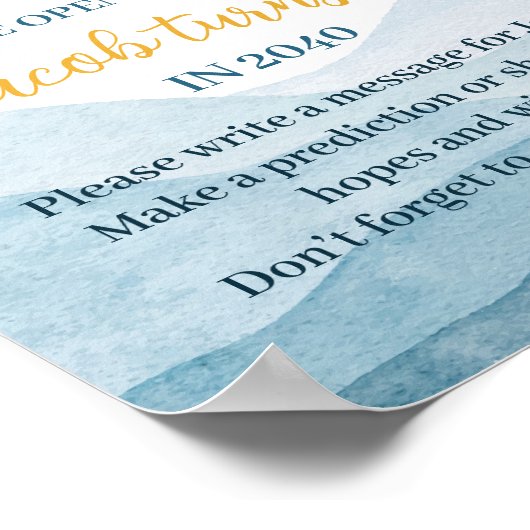 ファーストトリップのまわりにサン誕生日時間カプセル標識 ポスター (角)