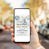 ファーストトリップのまわりにザサンアウタスペース誕生日 招待状