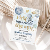 ファーストトリップのまわりにザサンアウタスペース誕生日 招待状