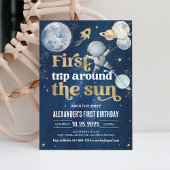 ファーストトリップのまわりにザサンアウタスペース誕生日 招待状