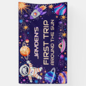 ファーストトリップのまわりにザサンアウタスペース銀河系 横断幕 (縦)