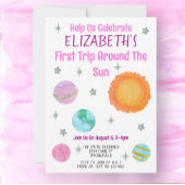 ファーストトリップのまわりにザサンガール誕生日 招待状