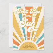 ファーストトリップのまわりにザサンサンシャインファースト誕生日 招待状 (正面)