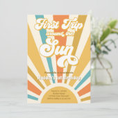 ファーストトリップのまわりにザサンサンシャインファースト誕生日 招待状 (スタンド正面)