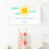 ファーストトリップのまわりにザサンハッピーバースデー 横断幕 (インサイチュ)